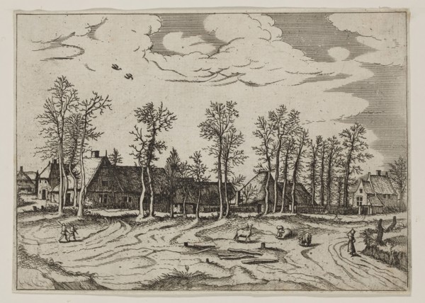 Jan Duetecum, Dutch, Landscape No. 2, ca. 1559, etching and engraving printed in black ink on laid