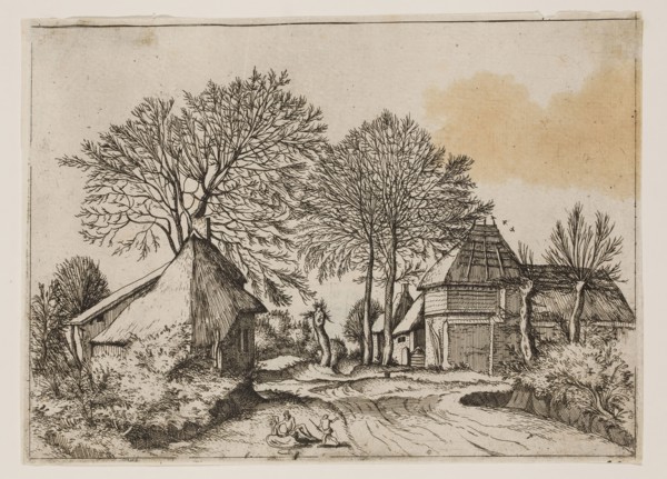 Jan Duetecum, Dutch, Landscape No. 7, ca. 1559, etching printed in black ink on laid paper, Sheet