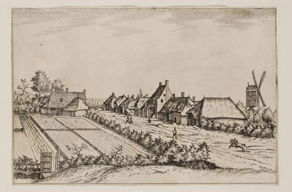 Jan Duetecum, Dutch, Landscape No. 15, ca. 1561, etching and engraving printed in black ink on laid