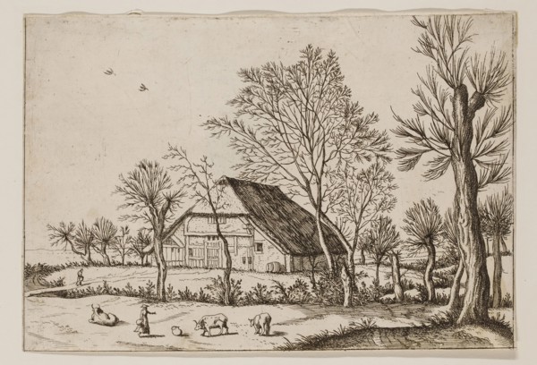 Jan Duetecum, Dutch, Landscape No. 10, ca. 1559, etching printed in black ink on laid paper, Sheet