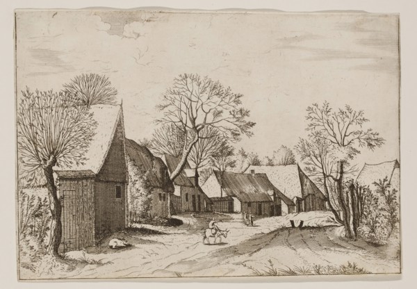 Jan Duetecum, Dutch, Landscape No. 12, ca. 1559, etching and engraving printed in black ink on laid