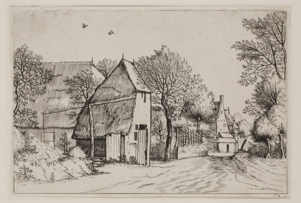 Jan Duetecum, Dutch, Landscape No. 4, ca. 1561, etching and engraving printed in black ink on laid