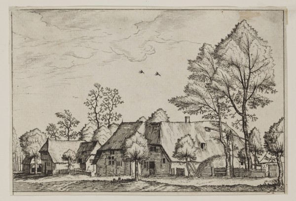 Jan Duetecum, Dutch, Landscape No. 19, ca. 1561, etching and engraving printed in black ink on laid