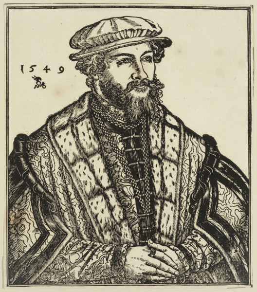Lucas Cranach the Younger, German, 1515-1586, Dr. Christian Bruck, Called Pontanus, 1549, woodcut