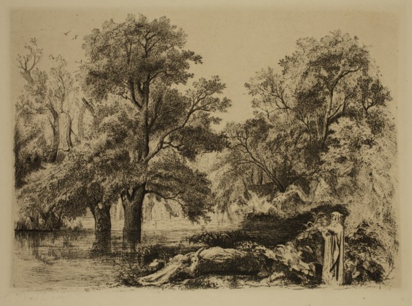 Unknown (French), after Charles François Daubigny, French, 1817-1878, Le moine, ca. 1837,