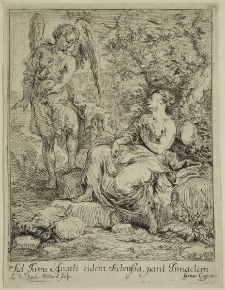 Lodewyk de Deyster, Flemish, 1656-1711, The Angel Inviting Hagar to Return, between late 17th and