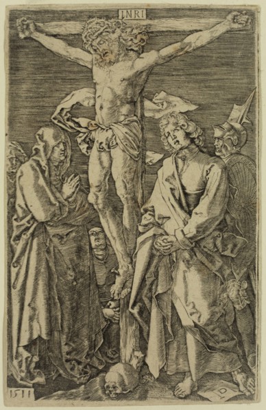 after Albrecht Dürer, German, 1471-1528, Christ on the Cross, between 1600 and 1800, engraving