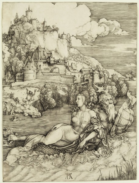 Albrecht Dürer, German, 1471-1528, The Sea Monster, 1498, engraving printed in black ink on laid