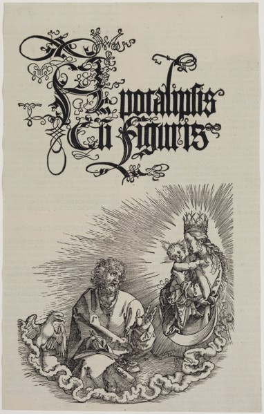 Albrecht Dürer, German, 1471-1528, Virgin Appearing to Saint John, between 1510 and 1511, woodcut