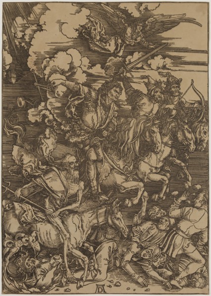Albrecht Dürer, German, 1471-1528, The Four Horsemen, between 1497 and 1498, Photomechanical
