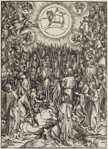 Albrecht Dürer, German, 1471-1528, The Adoration of the Lamb, ca. 1496, woodcut printed in black