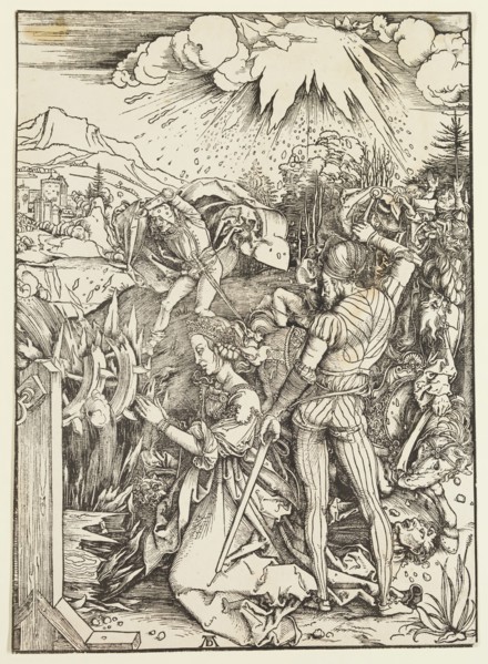 Albrecht Dürer, German, 1471-1528, The Martyrdom of Saint Catherine, between 1498 and 1499, woodcut