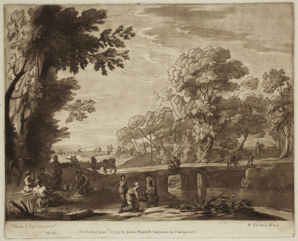 Richard Earlom, English, 1743 - 1822, after Claude Gellée, French, 1600-1682, Travelers Taking