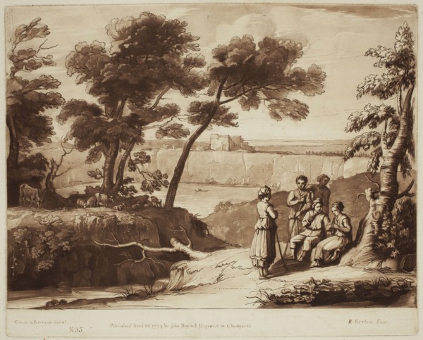 Richard Earlom, English, 1743 - 1822, after Claude Gellée, French, 1600-1682, Youth Instructing a