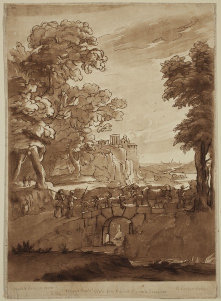 Richard Earlom, English, 1743 - 1822, after Claude Gellée, French, 1600-1682, Peasants Driving