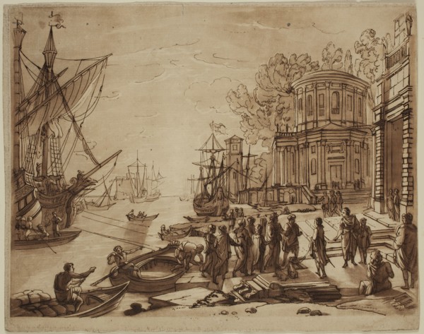 Richard Earlom, English, 1743 - 1822, after Claude Gellée, French, 1600-1682, Landing of Cleopatra,