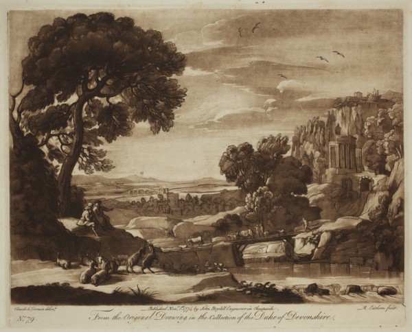 Richard Earlom, English, 1743 - 1822, after Claude Gellée, French, 1600-1682, Shepherd Playing on a