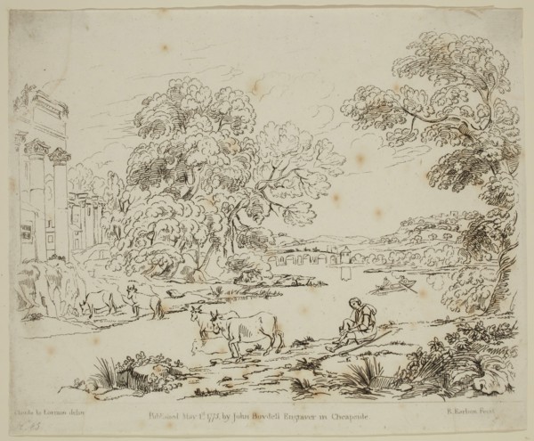 Richard Earlom, English, 1743 - 1822, after Claude Gellée, French, 1600-1682, Herdsman Preparing to