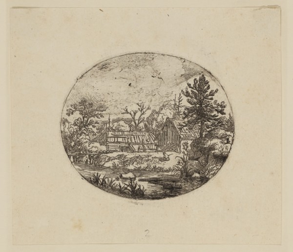 Allart van Everdingen, Dutch, 1621-1675, The Hamlet at the Bank of a River, between 1621 and 1675,