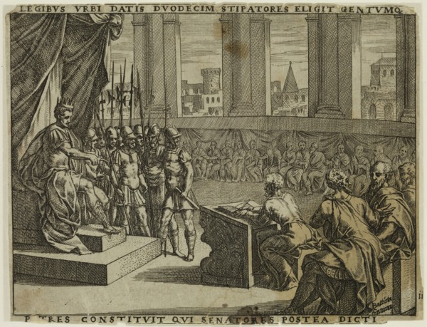 Giovanni Battista Fontana, Italian, 1524-1587, Having Given the Laws, He Choses Twelve Bodyguards