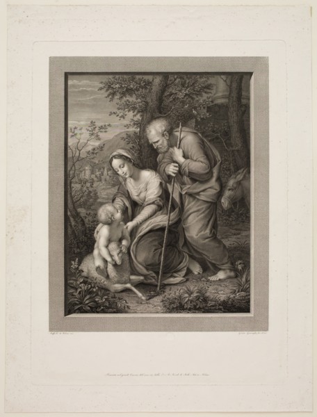 Giovita Garavaglia, Italian, 1790-1835, after Raphael, Italian, 1483-1520, Holy Family with a Lamb,