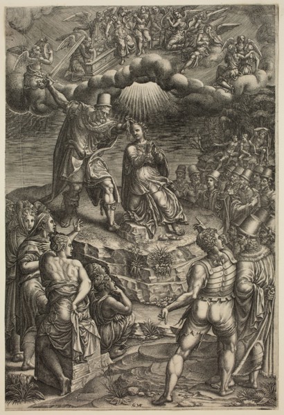 Giorgio Ghisi, Italian, 1520-1582, The Martyrdom of Saint Barbara, between 1575 and 1579, engraving