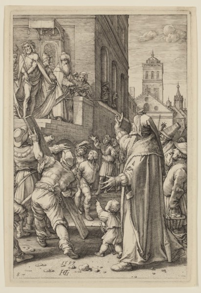 Hendrick Goltzius, Dutch, 1558-1617, Ecce Homo, 1597, engraving printed in black ink on laid paper,