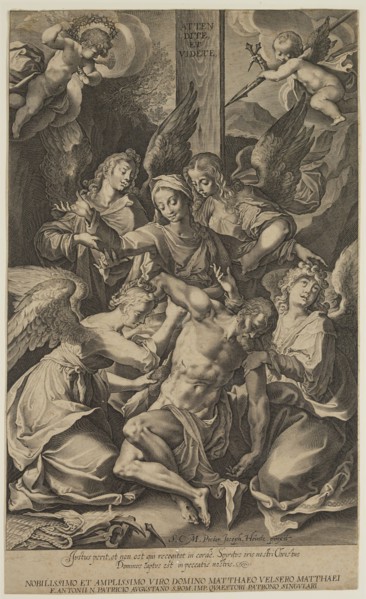Lucas Kilian, German, 1579-1637, after Josef Heintz, German, 1564-1609, Descent from the Cross,
