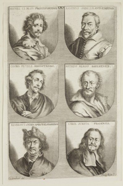Philipp Kilian, German, 1628-1693, after Joachim von Sandrart I, German, 1606-1688, Portraits of