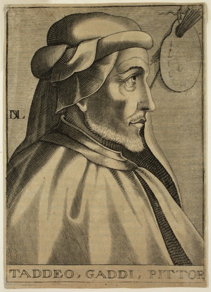Nicolas I de Larmessin, French, Taddeo Gaddi Pittor, ca. 1682, engraving printed in black ink on