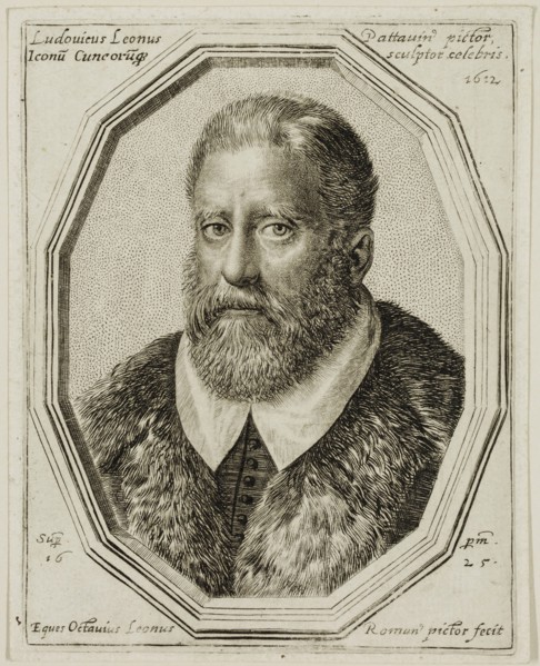 Ottavio Leoni, Italian, 1578-1630, Louis Leoni, Painter, 1625, engraving printed in black ink on