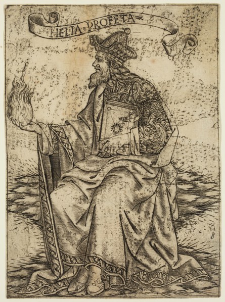 Baccio Baldini, Italian, 1436-1515, Elijah, mid 15th/early 16th Century, engraving printed in black