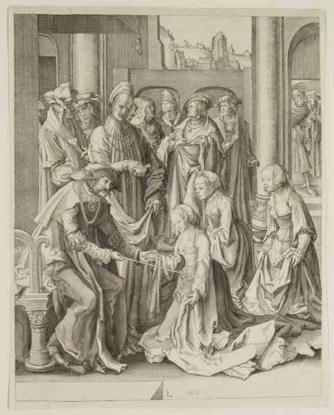 Unknown (Dutch), after Lucas van Leyden, Netherlandish, 1494-1533, Esther Before Ahasuerus, 19th