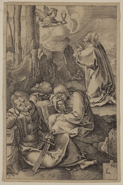 Unknown (Dutch), after Lucas van Leyden, Netherlandish, 1494-1533, The Agony in the Garden, between