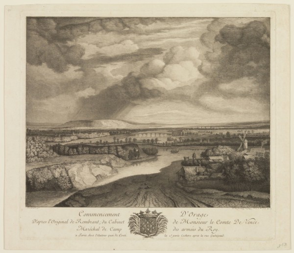 Antoine de Marcena y de Ghuy, French, 1724-1811, after Rembrandt Harmensz van Rijn, Dutch,