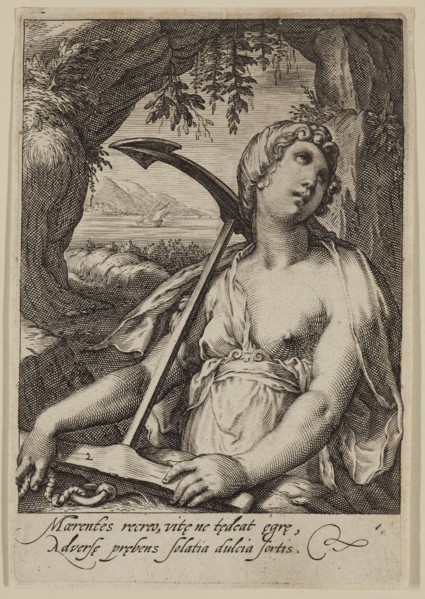 Jacobus Matham, Dutch, 1571-1631, after Hendrick Goltzius, Dutch, 1558-1617, Hope, 1597, engraving