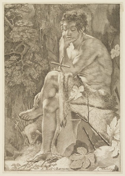 Claude Mellan, French, 1598-1688, St. Jean Baptiste, between 1598 and 1688, engraving printed in