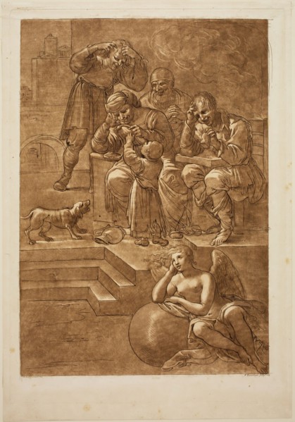 Francesco Bartolozzi, Italian, 1727-1815, after Annibale Carracci, Italian, 1560-1609, Fortune,