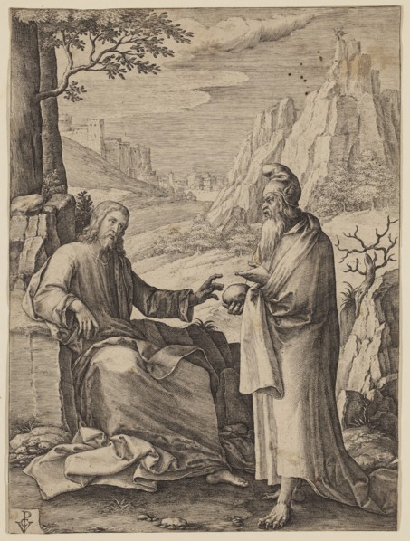 Temptation of Christ, between 1565 and 1637, engraving printed in black ink on laid paper, Sheet