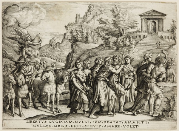 Georg Pencz, German, 1500-1550, The Triumph of Love, between 1500 and 1550, engraving printed in