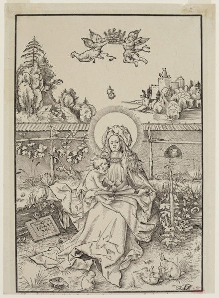 Heinrich Lodel, German, 1798-1861, after Hans Ulrich Wechtlin, The Virgin Sitting in a Garden, 19th