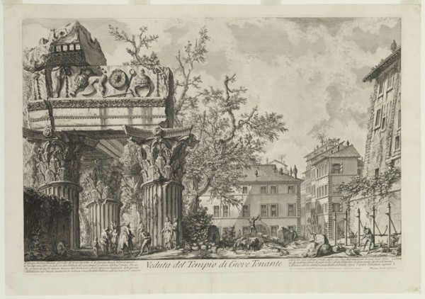 Giovanni Battista Piranesi, Italian, 1720-1778, The Temple of Vespasian, 1756, etching printed in