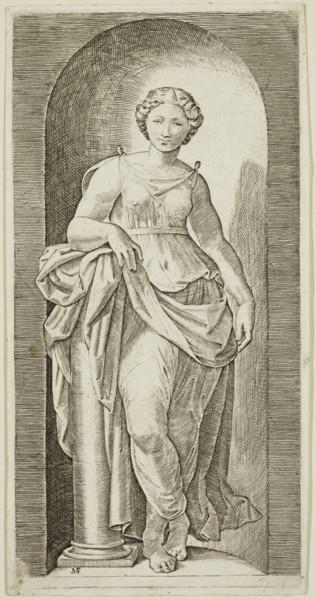 Marcantonio Raimondi, Italian, 1487-1534, after Raphael, Italian, 1483-1520, Force, between 1487