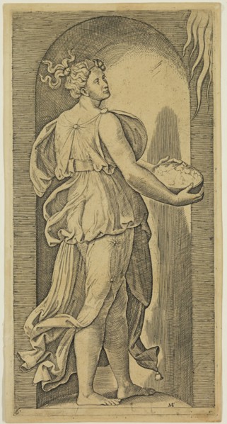 Marcantonio Raimondi, Italian, 1487-1534, after Raphael, Italian, 1483-1520, Hope, between 1487 and