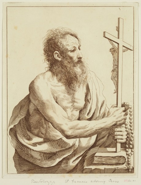 Francesco Bartolozzi, Italian, 1727-1815, after Guido Reni, Italian, 1575-1642, Saint Francis