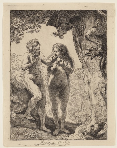 Pierre François Basan, French, 1723-1797, after Rembrandt Harmensz van Rijn, Dutch, 1606-1669, Adam