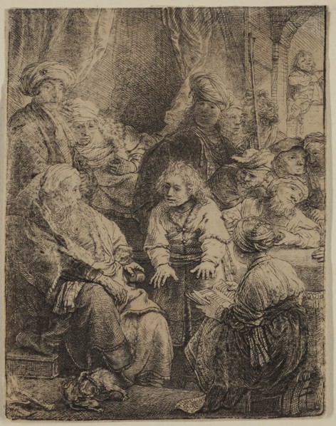 Rembrandt Harmensz van Rijn, Dutch, 1606-1669, Joseph Telling His Dreams, 1638, etching printed in