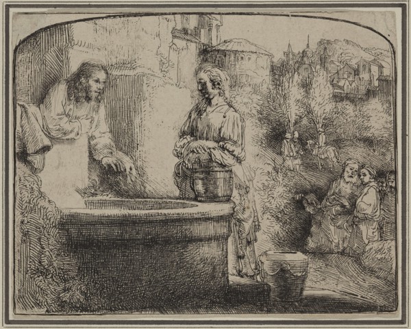 Rembrandt Harmensz van Rijn, Dutch, 1606-1669, Christ and the Woman of Samaria, 1657 or 1658,