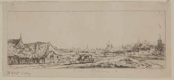 Unknown (Dutch), after Philips de Koninck, Dutch, 1619-1688, Landscape with a Coach, between 17th