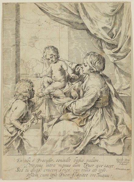 Unknown (Italian), after Guido Reni, Italian, 1575-1642, Virgin, Infant Jesus and Saint John the